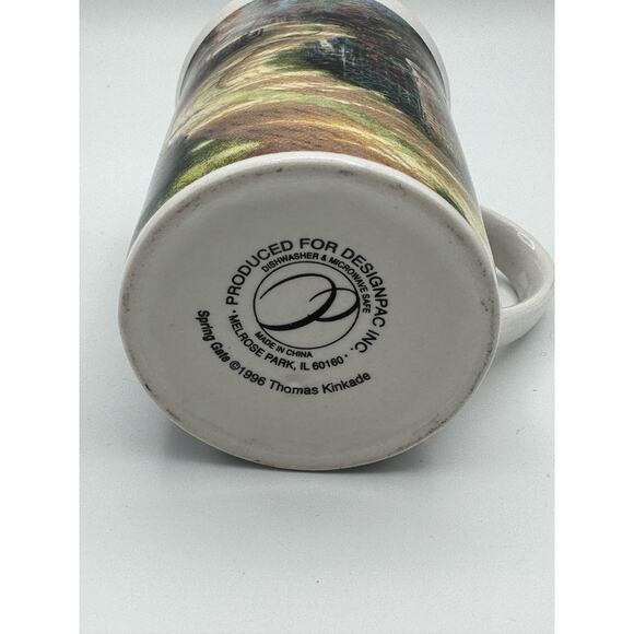 Vintage Designpac Spring Gate Thomas Kinkade Art Scene Mug coffee tea cup 1996 - Picture 8 of 11